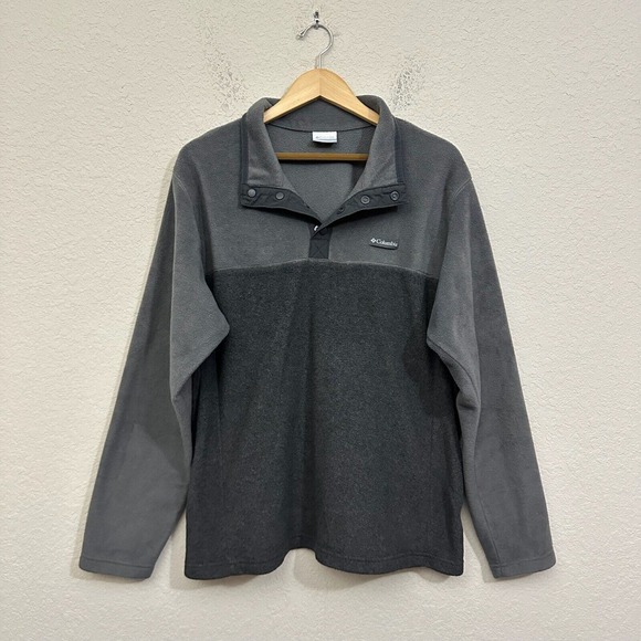 COLUMBIA Mens Steen Mountain 1/4 Snap Fleece Pullover in Gray - Picture 1 of 9